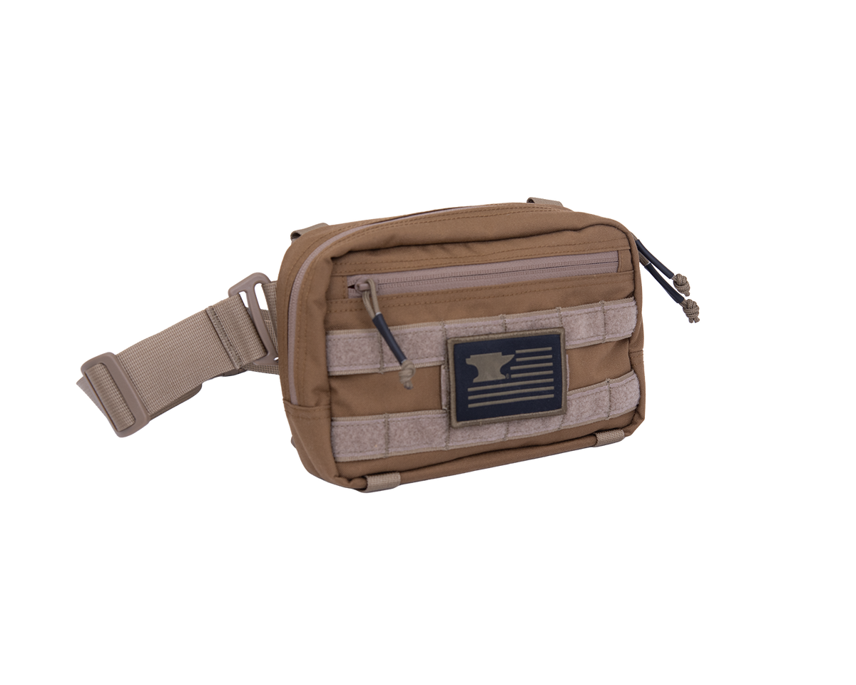 Small tactical lumbar pack that converts to chest carry rig on select Mountainsmith backpacks.